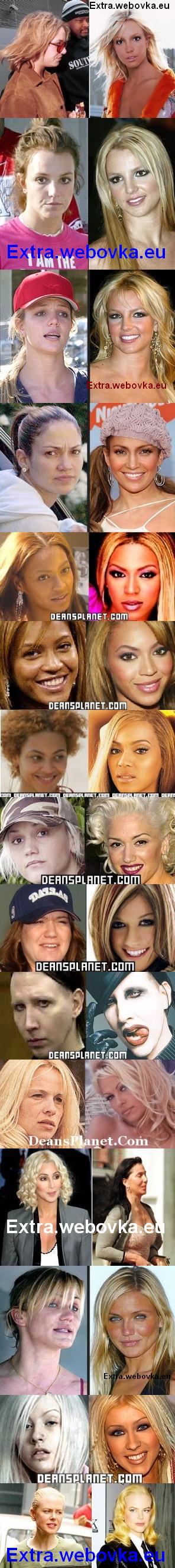 eZdarma.cz Celebrity bez make-upu